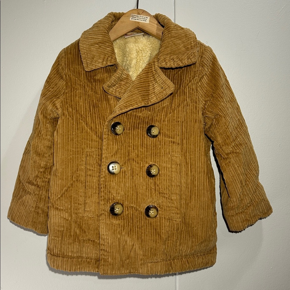 Almost NEW Hanna Andersson pea corduroy coat K00060 size 100